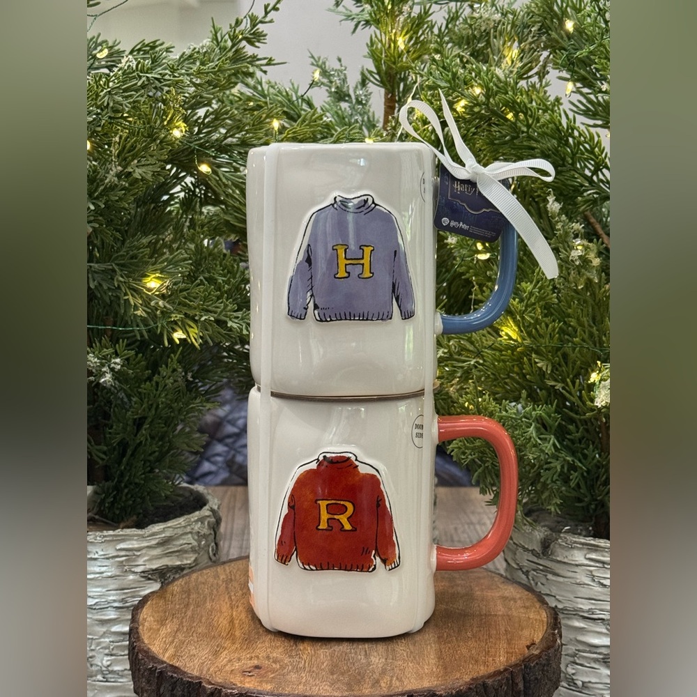 ✨ Brand NEW w/Tags Rae Dunn Harry Potter Ron & Harry  BEST MATES Mug Set ✨